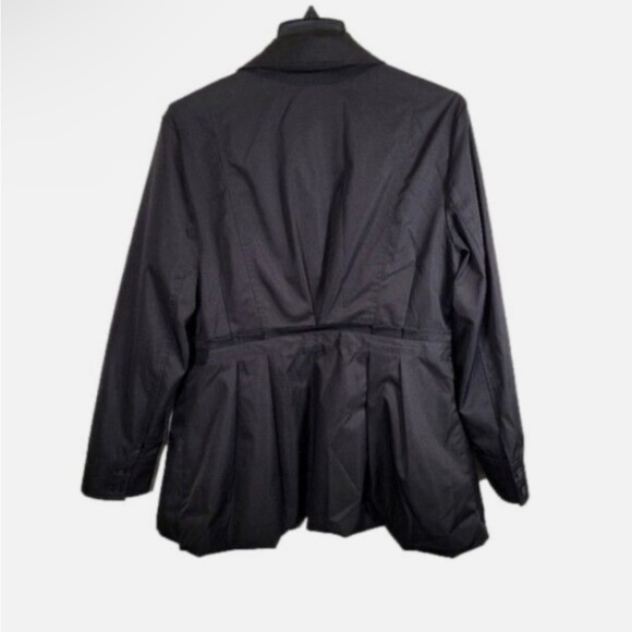Sandro Studio Ruffle Trench Jacket Blazer – Pleated Back, Elegant & Chic - Picture 5 of 5